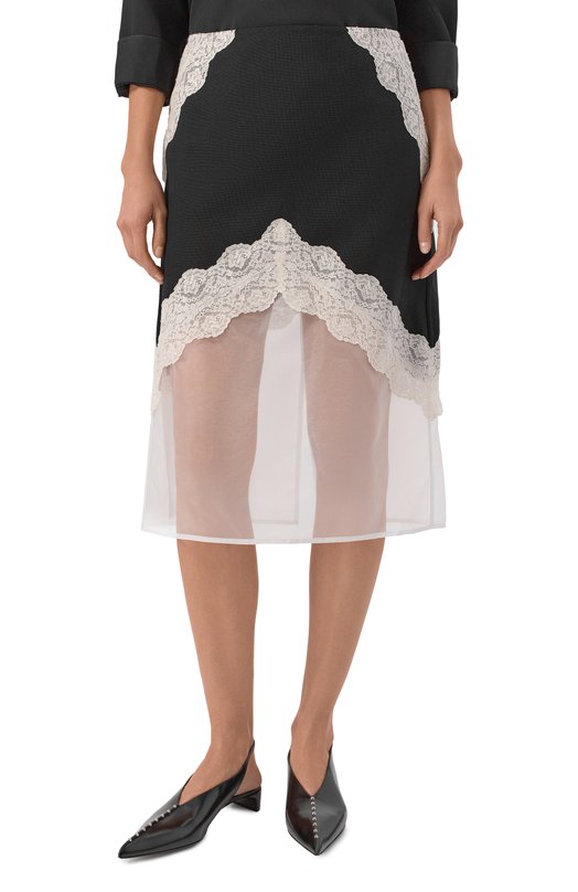 Комбинированная юбка Jil Sander J03MA0257/J41557 Чёрный  J03MA0257/J41557 Фото 3