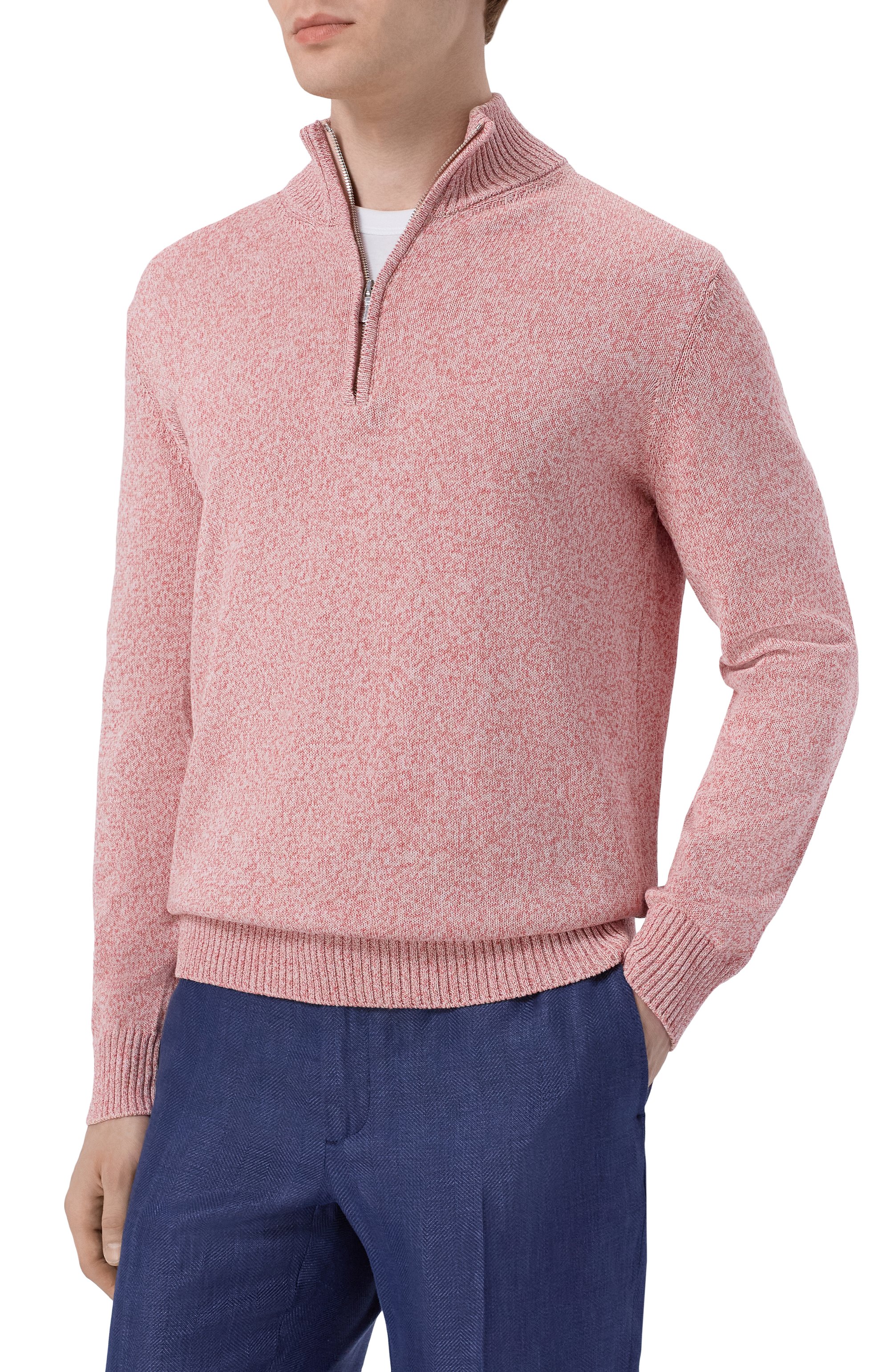 Хлопковый джемпер ANDREA CAMPAGNA розового цвета по цене 54650 руб., арт. M5426-8076, фото 3 Хлопковый джемпер ANDREA CAMPAGNA, арт. M5426-8076, фото 3