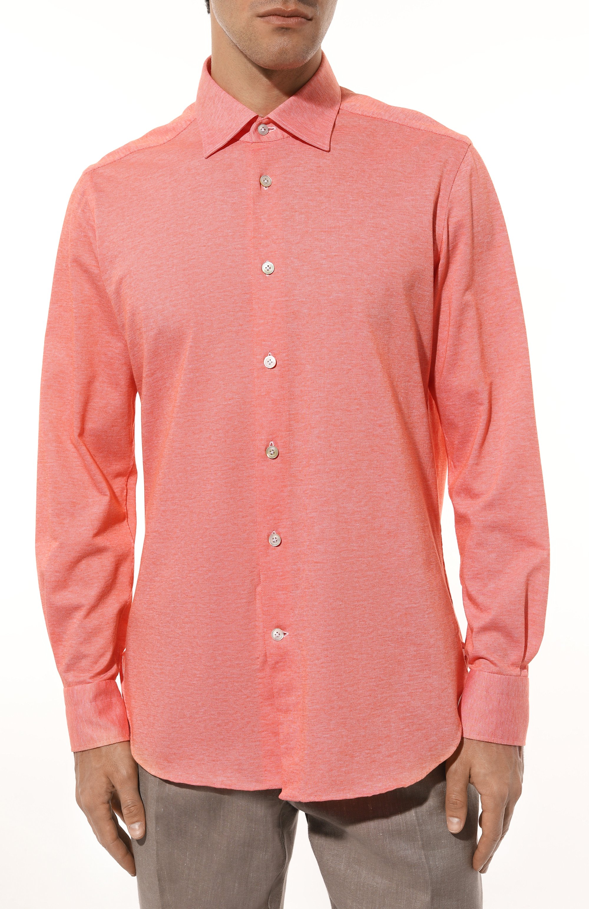 Хлопковая рубашка KITON, арт. UCIH06923, фото 3