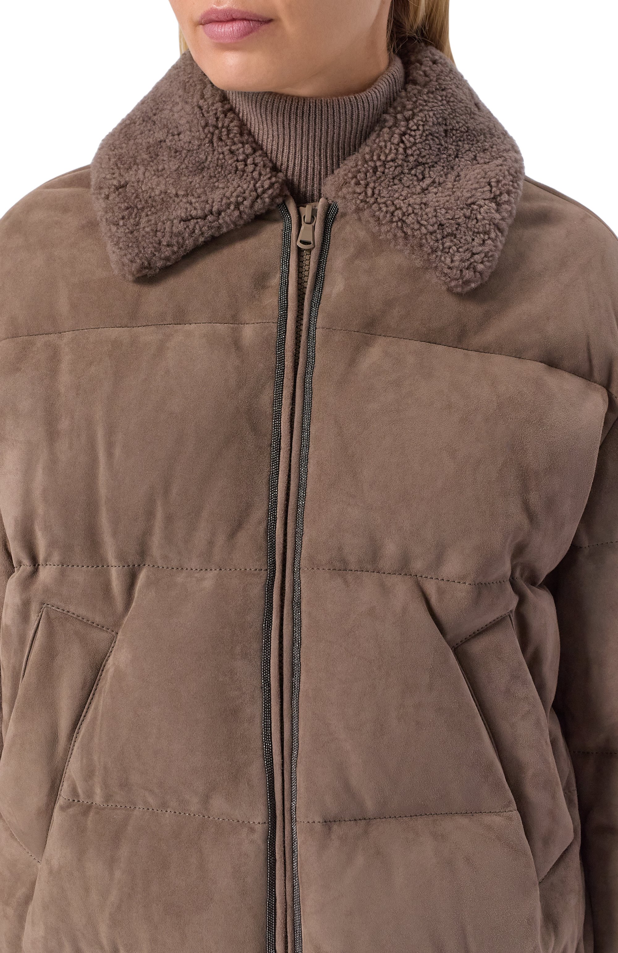 Замшевый пуховик BRUNELLO CUCINELLI, арт. MPCLF7932, фото 5