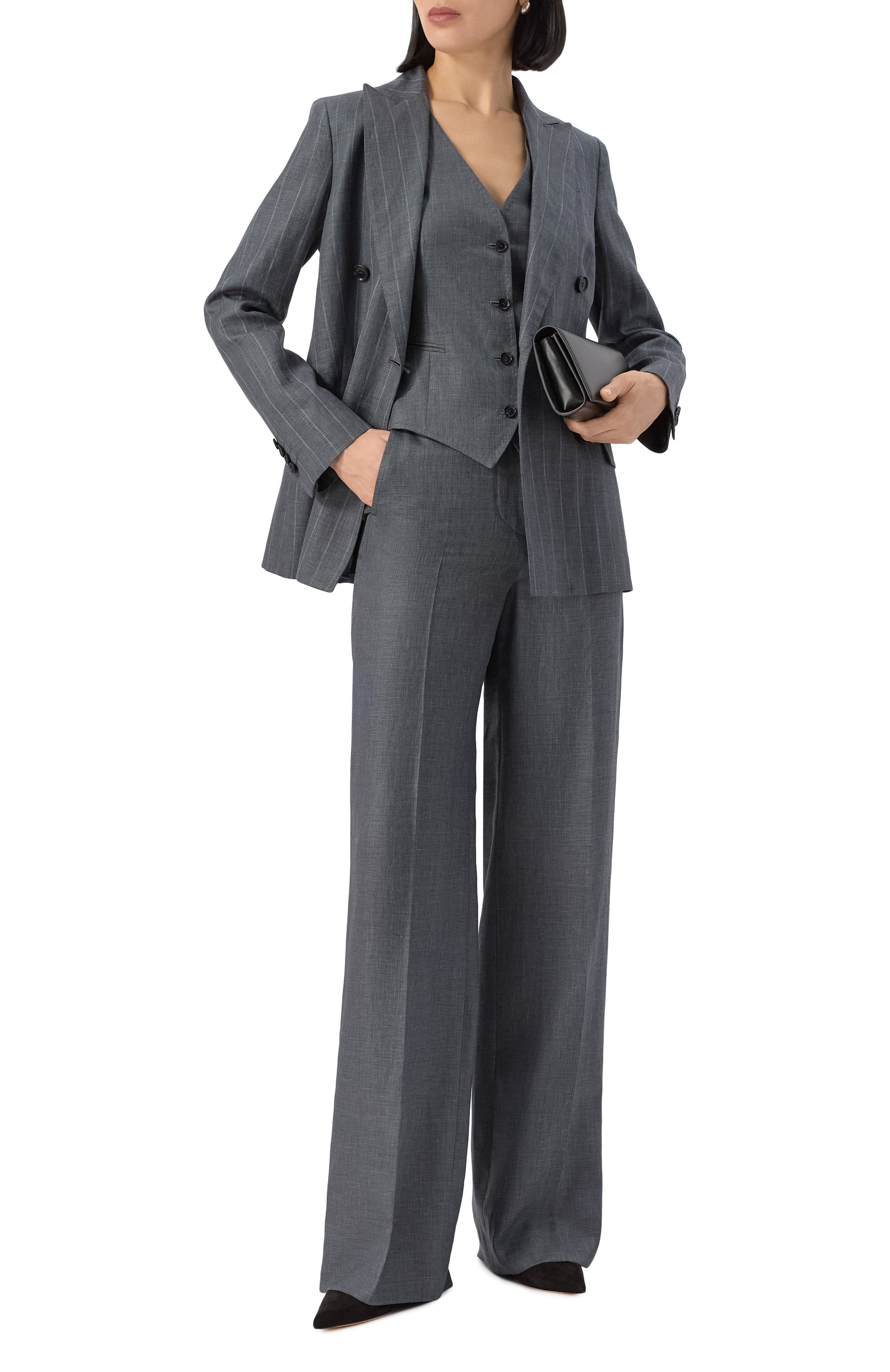 Жилет изо льна и шерсти KITON, арт. D47456K0603E03, фото 2