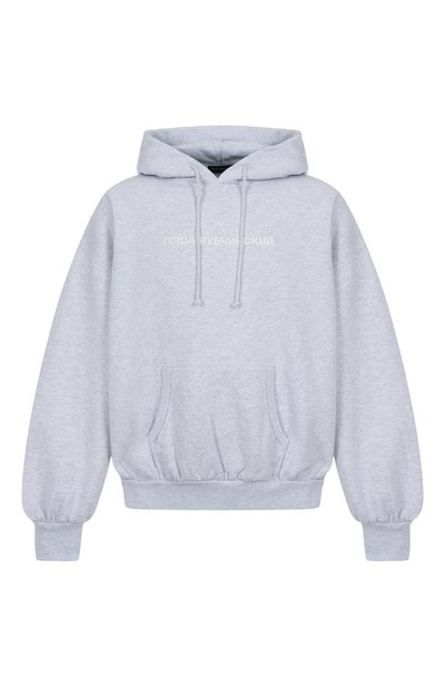 Женская хлопковое худи ГОША РУБЧИНСКИЙ, арт. HD_1101_GREY_MELANGE