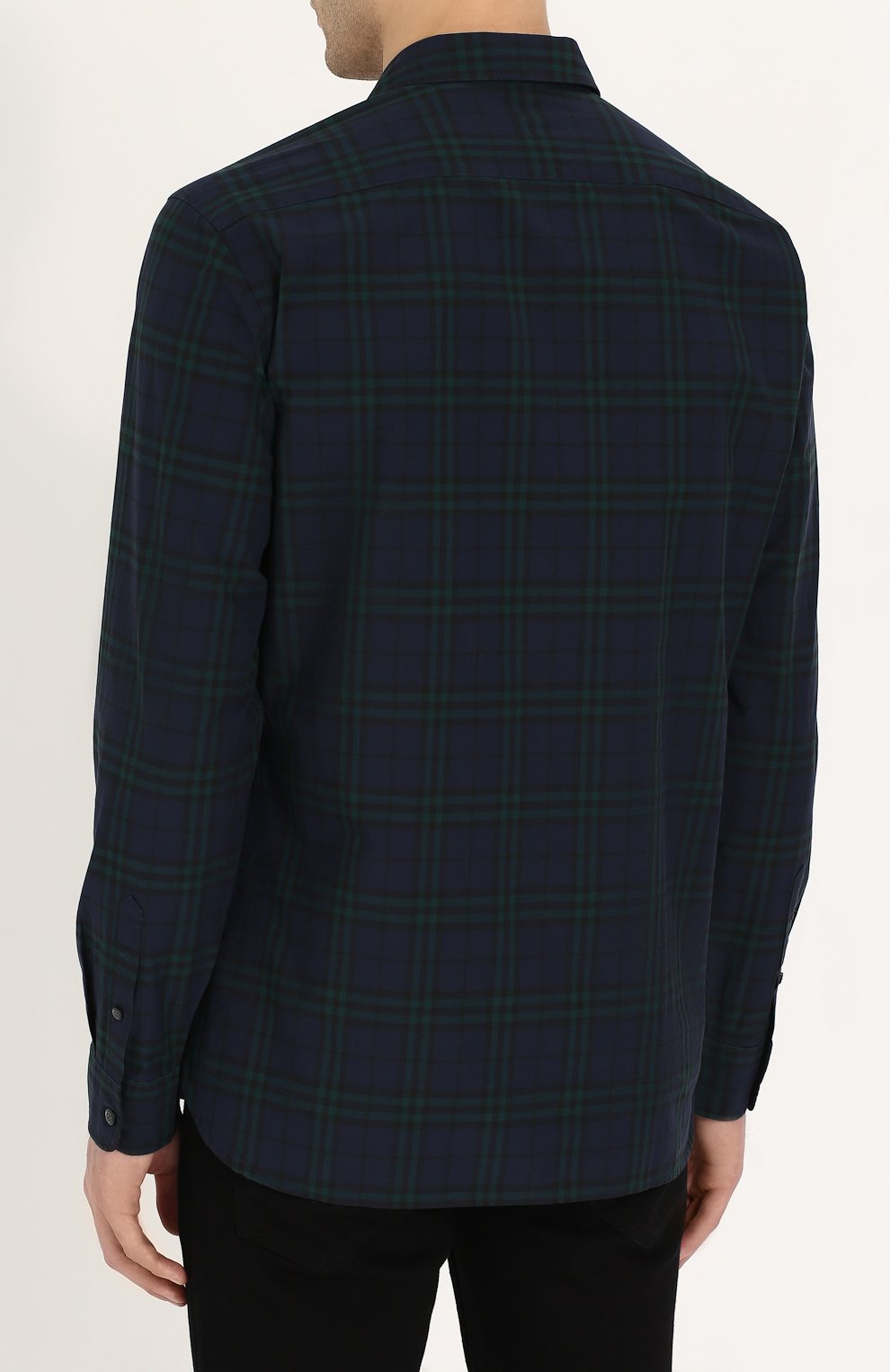 Хлопковая рубашка в клетку BURBERRY, арт. 4066393, фото 4