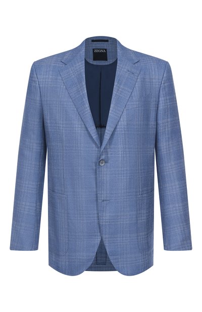 Мужской пиджак из шерсти и шелка ZEGNA, арт. 10FP20/759032A7