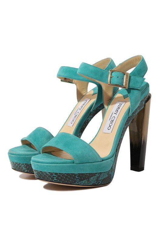 

Замшевые босоножки Dora 130 Jimmy Choo, Зелёный