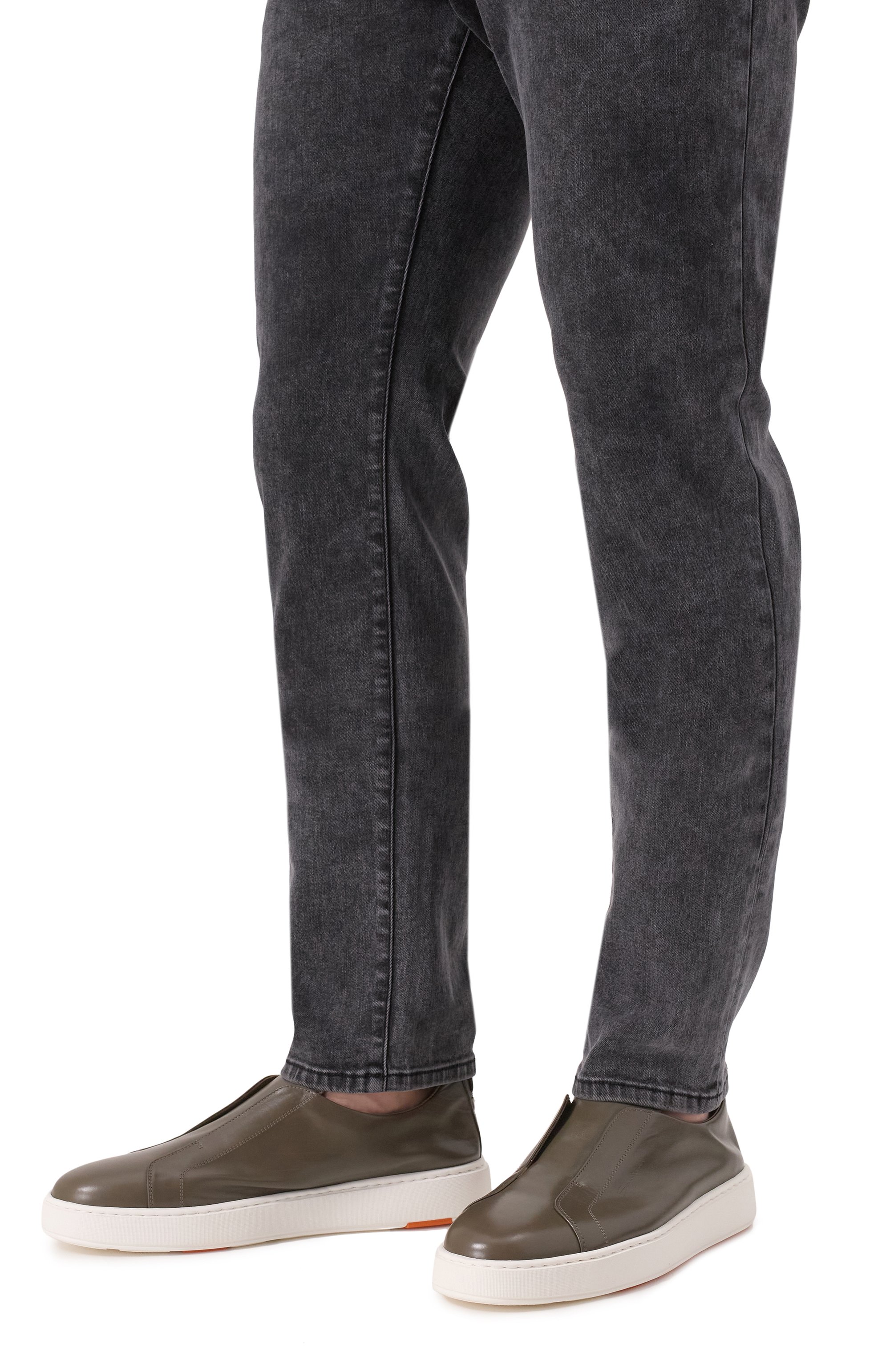 Кожаные кеды cleanic SANTONI, арт. MBCG21995BARTMVI, фото 3