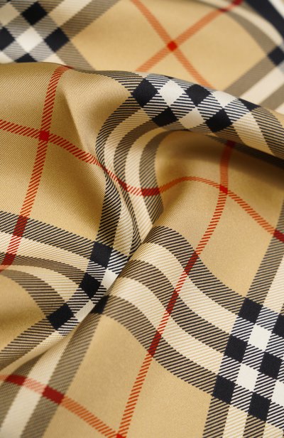Шелковый платок BURBERRY бежевого цвета по цене 36950 руб., арт. 8127030, фото 3 Шелковый платок BURBERRY, арт. 8127030, фото 3