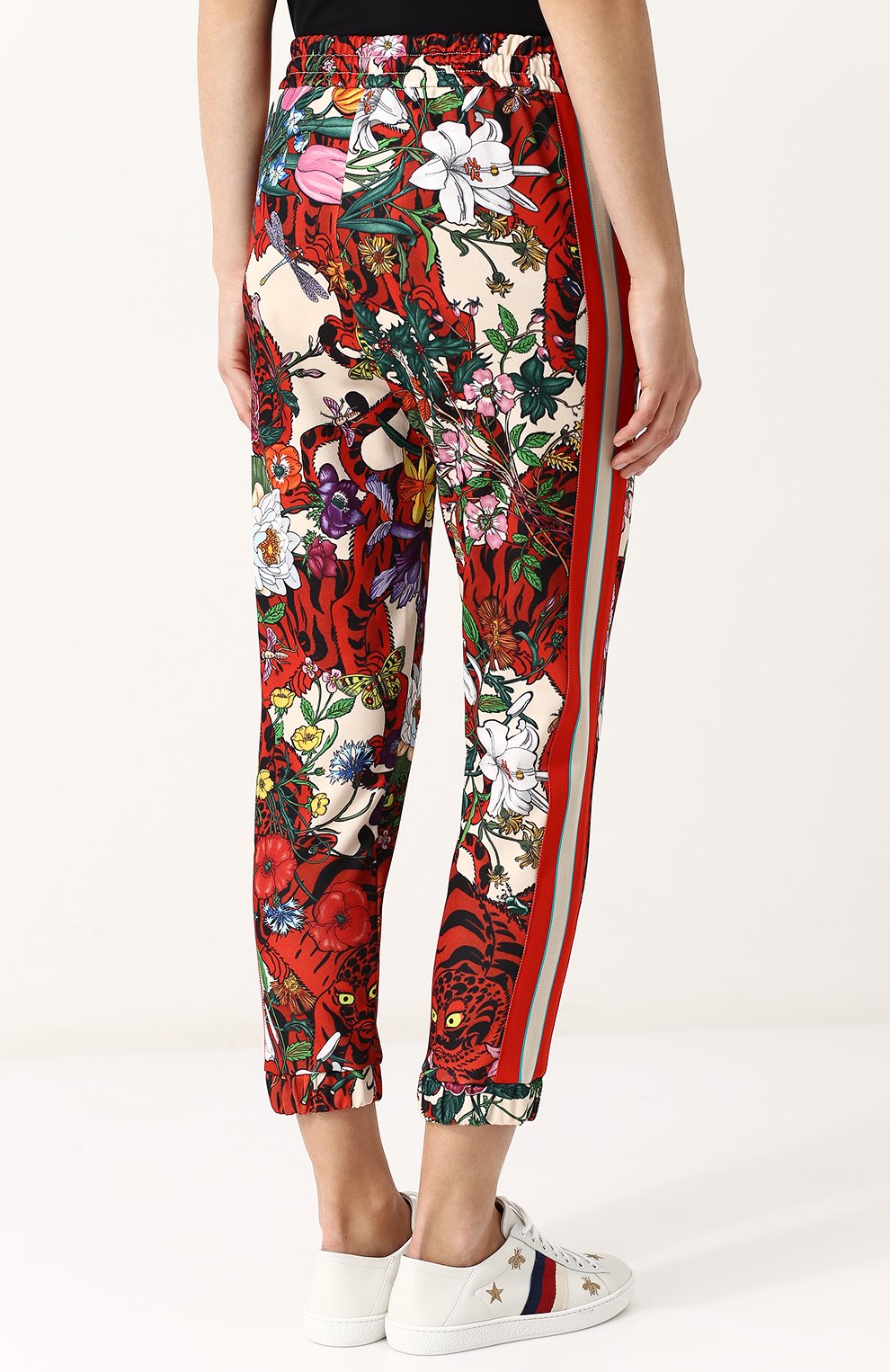 Укороченные брюки с принтом и эластичным поясом GUCCI, арт. 489720/X9N76, фото 4