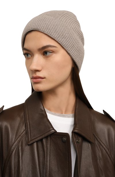 Шапка из шерсти и кашемира CANOE темно-бежевого цвета по цене 24470 руб., арт. 4912157, фото 2 Шапка из шерсти и кашемира CANOE, арт. 4912157, фото 2