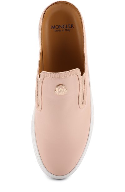 Кожаные сабо с логотипом бренда MONCLER бежевого цвета по цене 29150 руб., арт. C1-09A-20267-00-01896, фото 4 Кожаные сабо с логотипом бренда MONCLER, арт. C1-09A-20267-00-01896, фото 4
