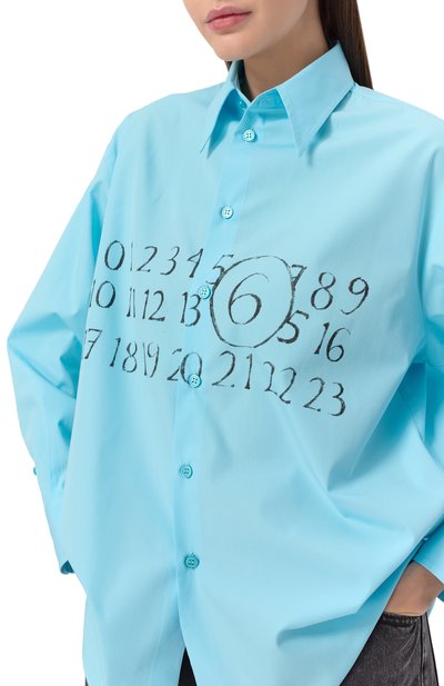 Хлопковая рубашка MM6, арт. S52DT0047/M35152, фото 5