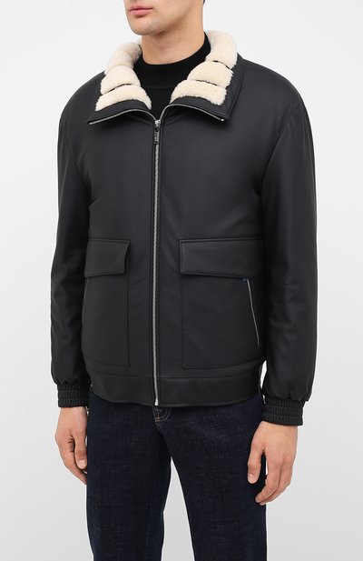Кожаный бомбер ZILLI, арт. MAS-GALIE-01960/0003, фото 3