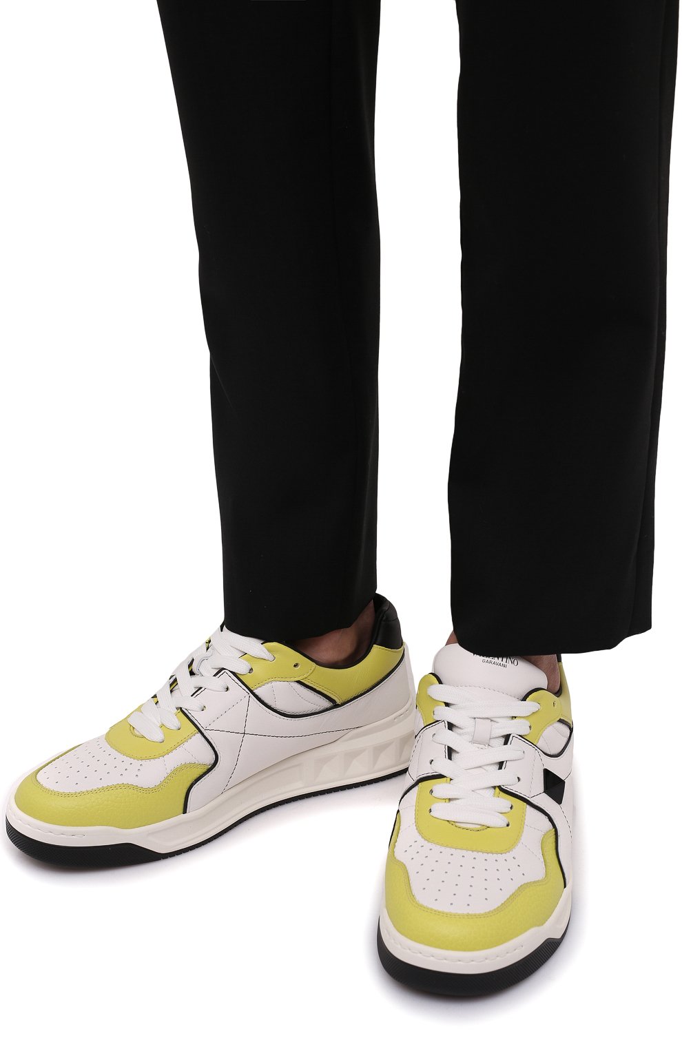 Кожаные кеды one stud VALENTINO, арт. XY2S0E71/NWN, фото 3