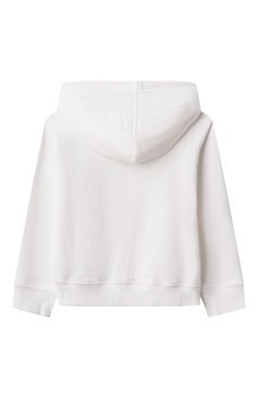 Детский хлопковая толстовка BRUNELLO CUCINELLI молочного цвета, арт. BTU14E183V | Фото 2 (Рукава: Длинные; Материал сплава: Проставлено; Драгоценные камни: Проставлено; Мальчики Кросс-КТ: Толстовка-одежда; Материал внешний: Хлопок; Ростовка одежда: 4 года | 104 см)