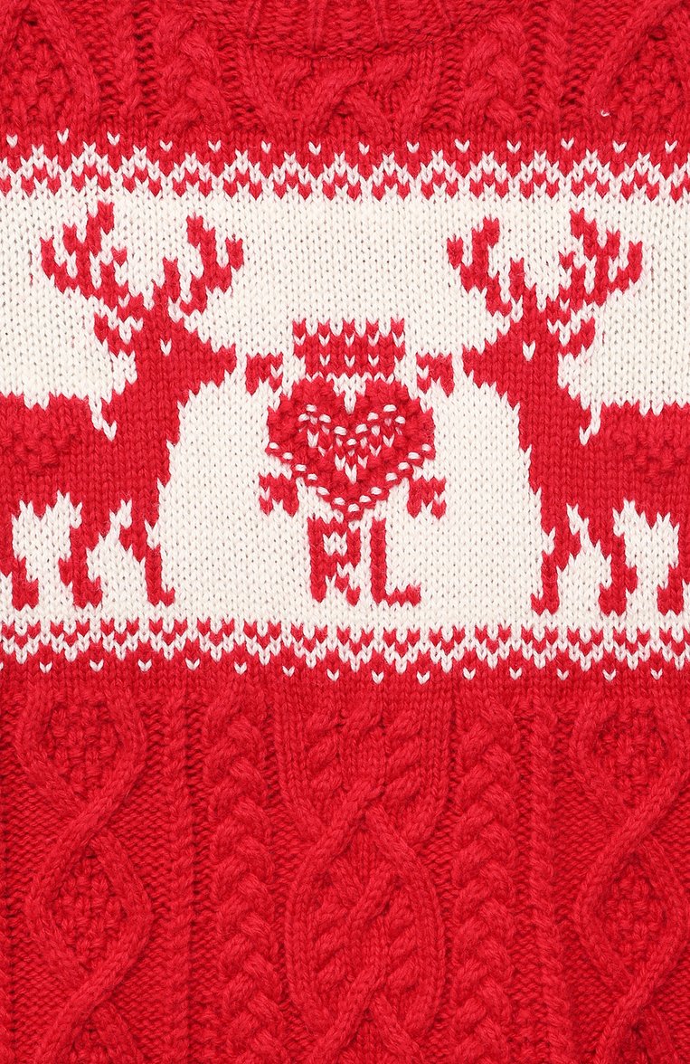 Детское платье из хлопка и шерсти POLO RALPH LAUREN красного цвета, арт. 312853179 | Фото 3 (Рукава: Длинные; Материал внешний: Синтетический материал, Хлопок; Девочки Кросс-КТ: Платье-одежда; Случай: Повседневный; Материал сплава: Проставлено; Драгоценные камни: Проставлено; Региональные ограничения белый список (Axapta Mercury): Не проставлено)
