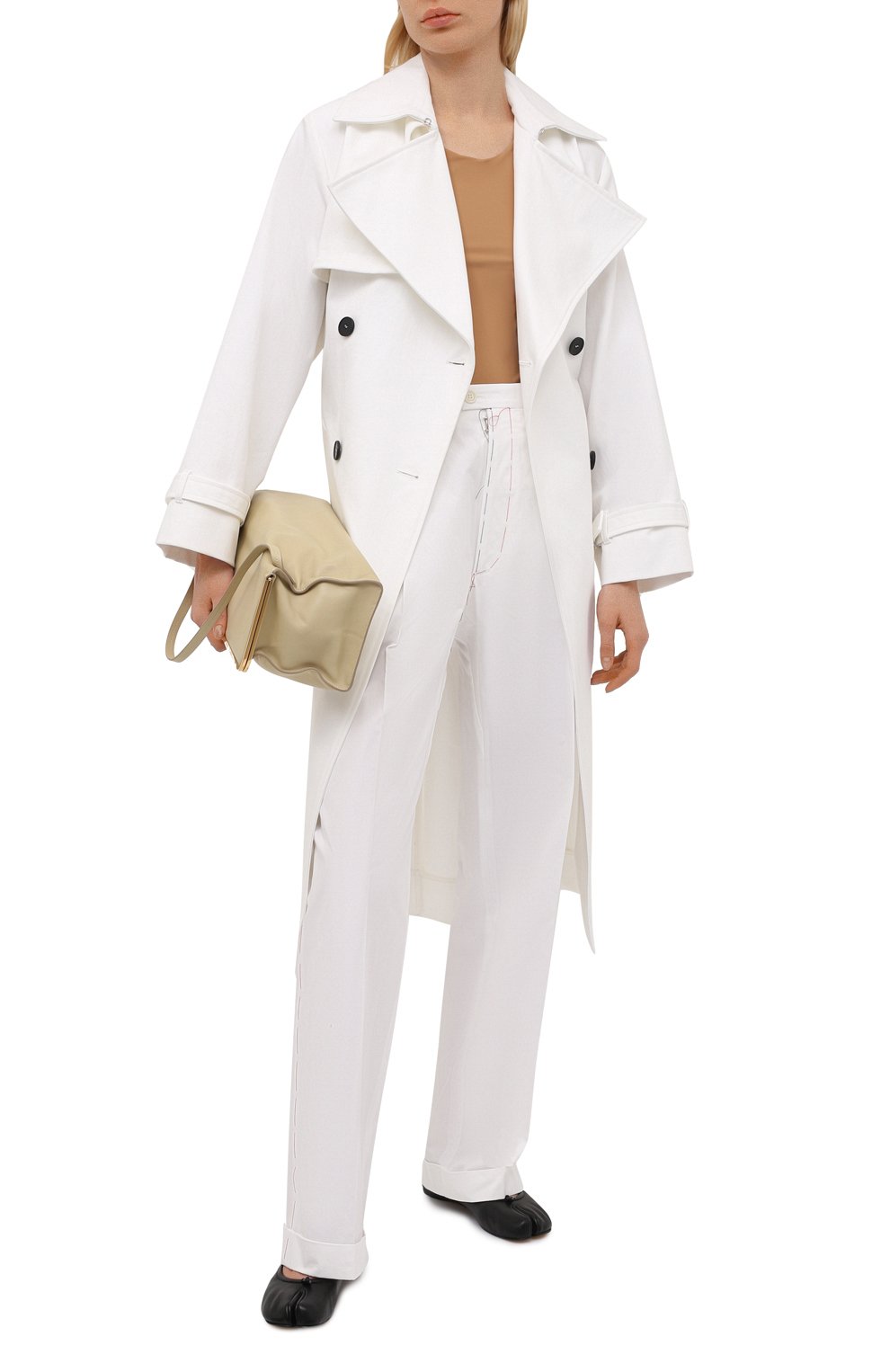 Хлопковые брюки MAISON MARGIELA белого цвета по цене 99350 руб., арт. S51KA0535/S53687, фото 2 Хлопковые брюки MAISON MARGIELA, арт. S51KA0535/S53687, фото 2