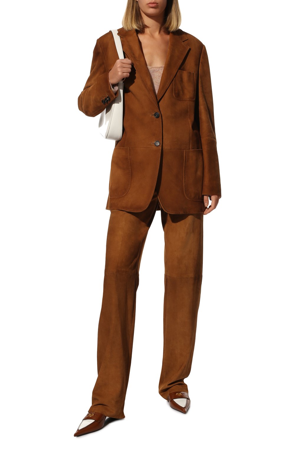 Замшевые брюки MIU MIU, арт. MPP341-104R-F0401, фото 2