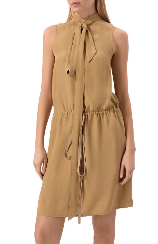 Платье из вискозы Ann Demeulemeester B0013745/FA713 Бежевый  B0013745/FA713 Фото 3