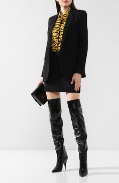 Кожаные ботфорты SAINT LAURENT, арт. 580169/1FZ00, фото 2