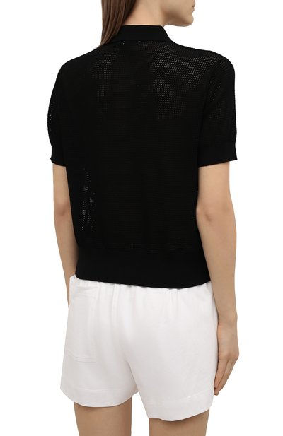 Поло из вискозы DRIES VAN NOTEN черного цвета по цене 49750 руб., арт. 211-11217-2700, фото 4 Поло из вискозы DRIES VAN NOTEN, арт. 211-11217-2700, фото 4