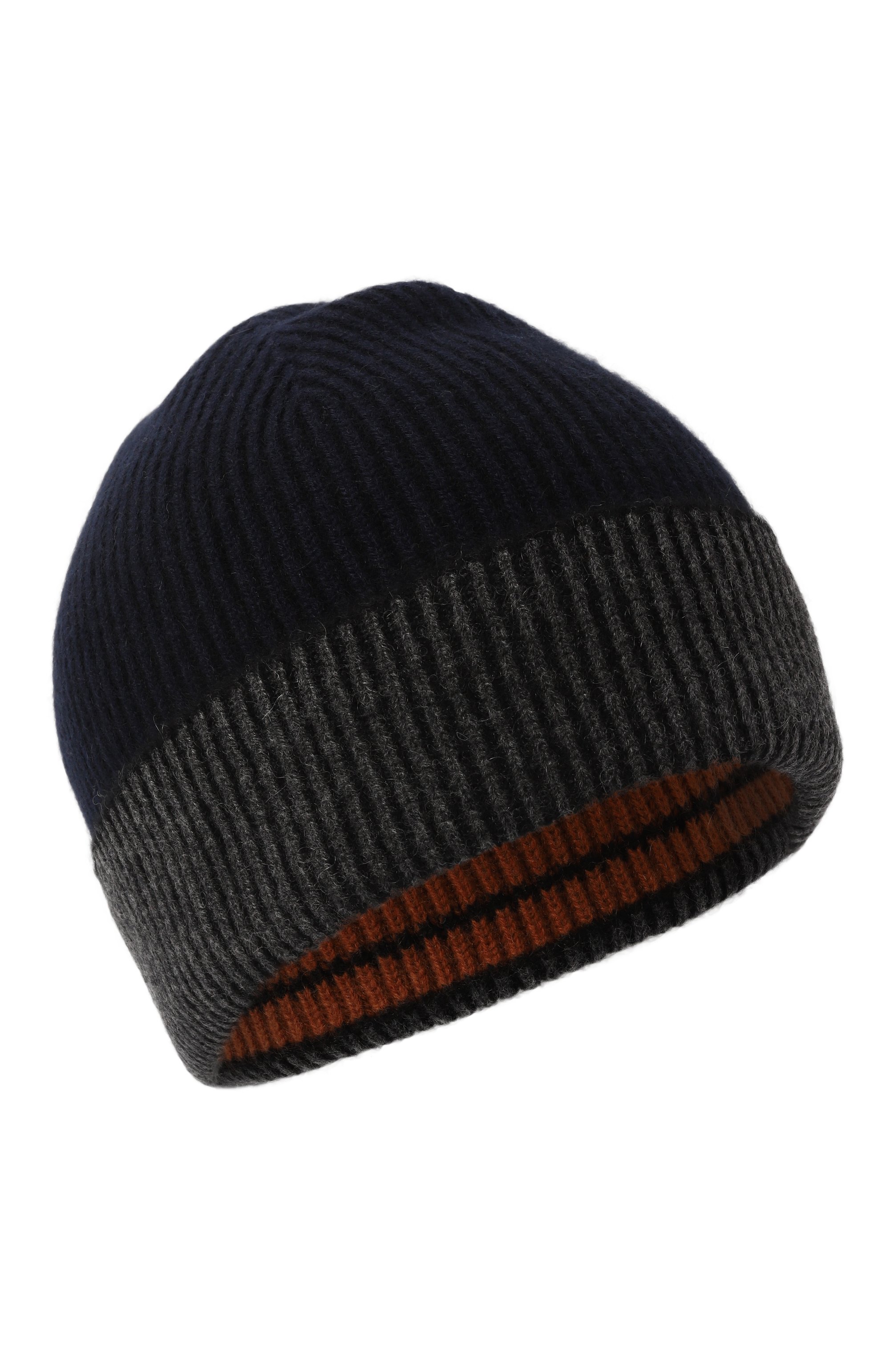 Кашемировая шапка ZEGNA темно-синего цвета по цене 61550 руб., арт. BNI/UEAT02A8, фото 1 Кашемировая шапка ZEGNA, арт. BNI/UEAT02A8, фото 1