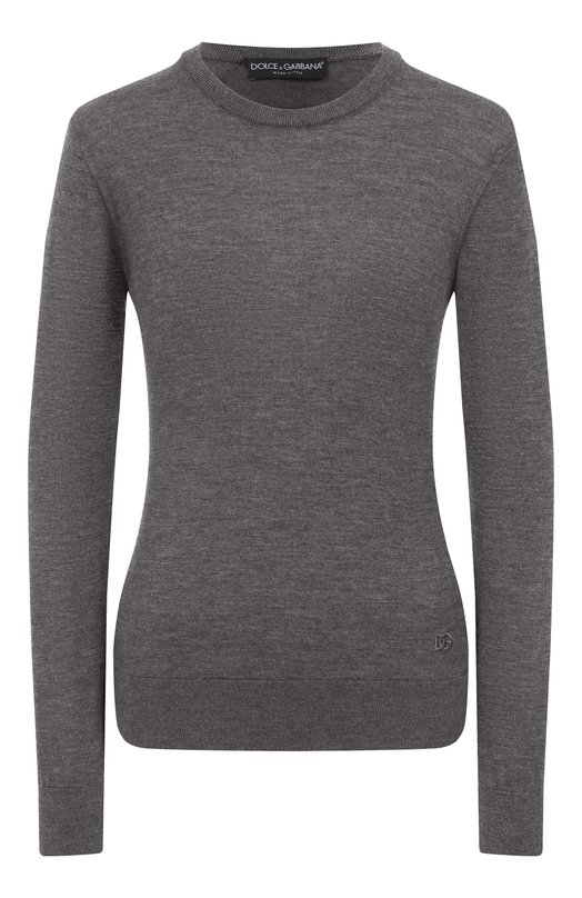 Кашемировый пуловер Dolce & Gabbana FXXAGZ/JBW0P Серый FXXAGZ/JBW0P