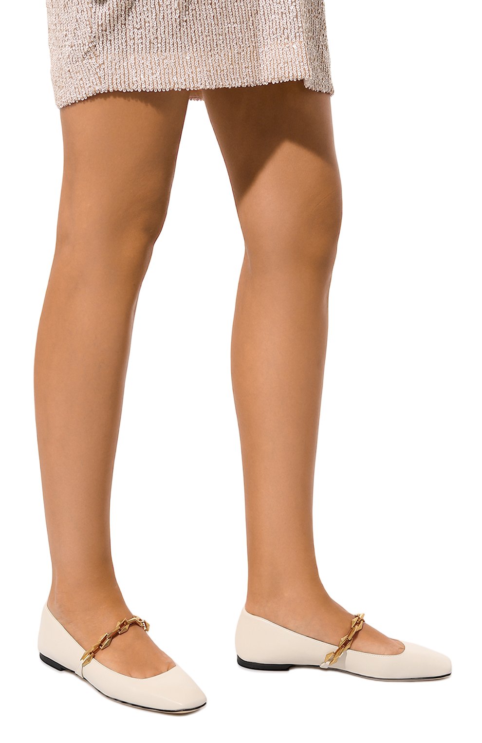Кожаные балетки diamond tilda JIMMY CHOO, арт. DIAM0ND TILDA FLAT/NAP, фото 3