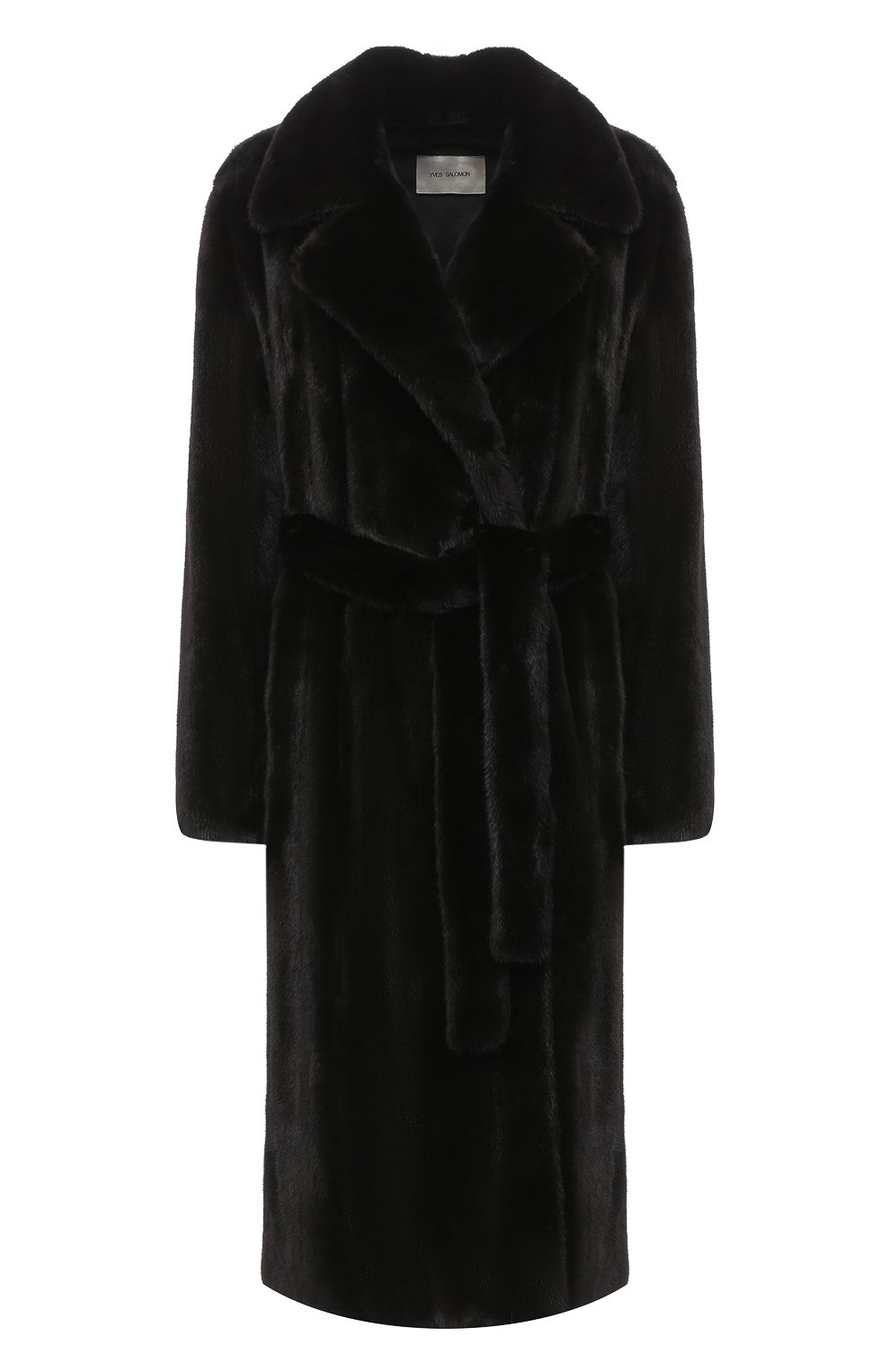 Шуба из меха норки с поясом YVES SALOMON черного цвета по цене 1165000 руб., арт. 8WYM29314VMLX, фото 1 Шуба из меха норки с поясом YVES SALOMON, арт. 8WYM29314VMLX, фото 1