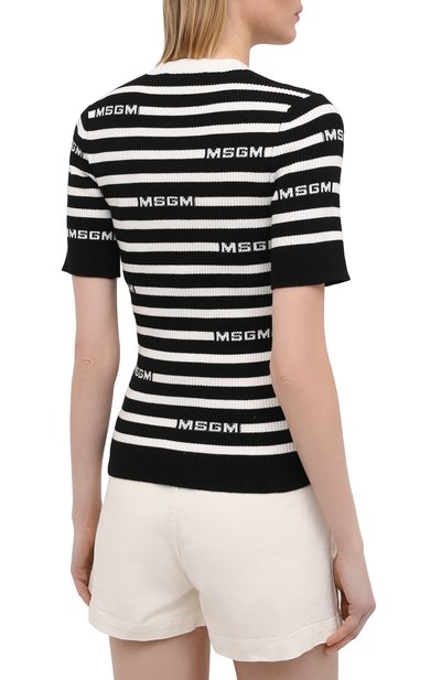 Хлопковый пуловер MSGM, арт. 3041MDM122 217289, фото 4