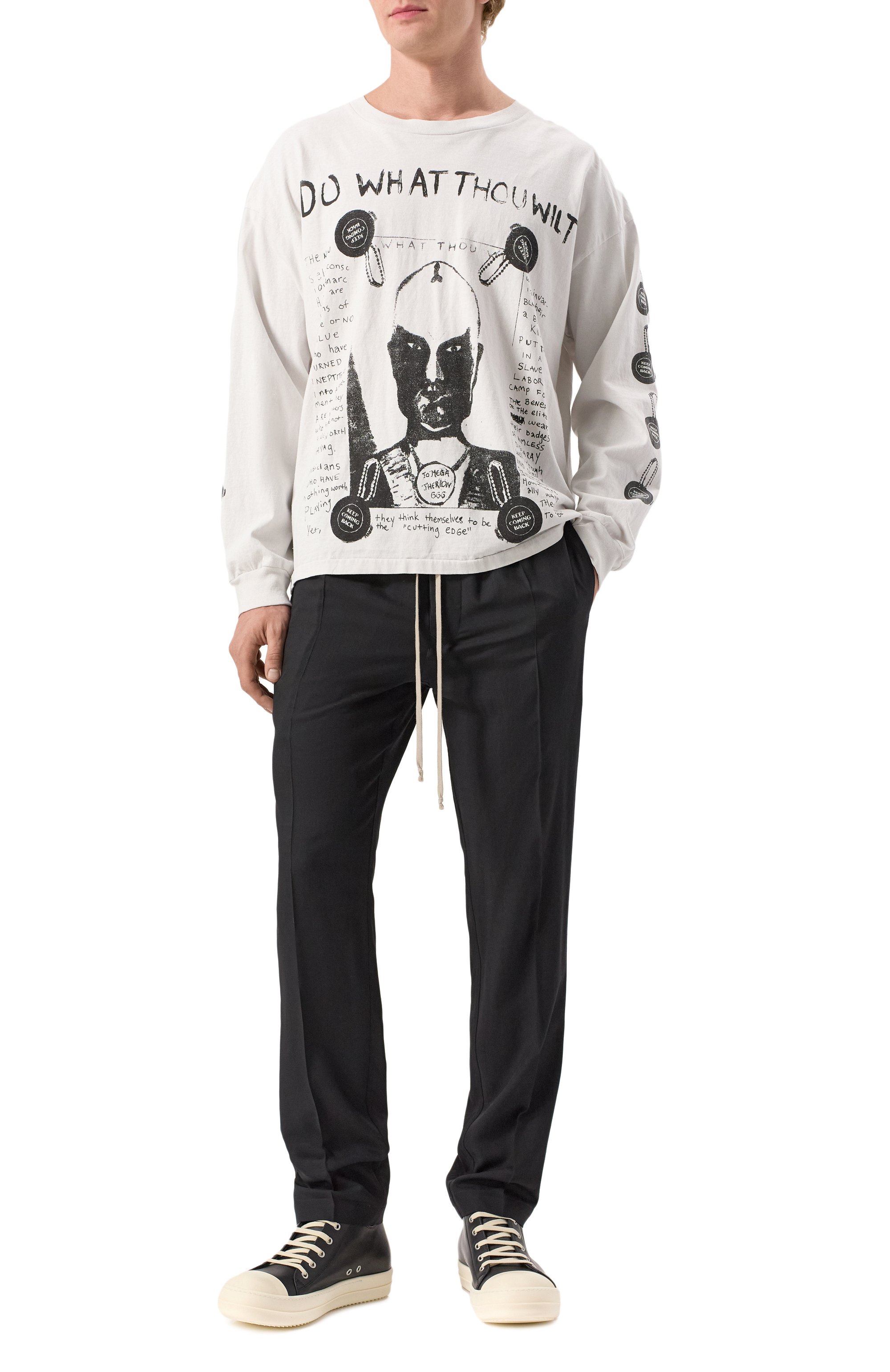 Шерстяные брюки RICK OWENS, арт. RU01E5390/WG, фото 2