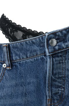 Женская джинсовая юбка ALEXANDER WANG синего цвета, арт. 4DC1255614 | Фото 6 (Длина Ж (юбки, платья, шорты): Мини; Материал сплава: Проставлено; Драгоценные камни: Проставлено; Стили: Гранж; Кросс-КТ: Деним; Материал внешний: Деним, Хлопок)