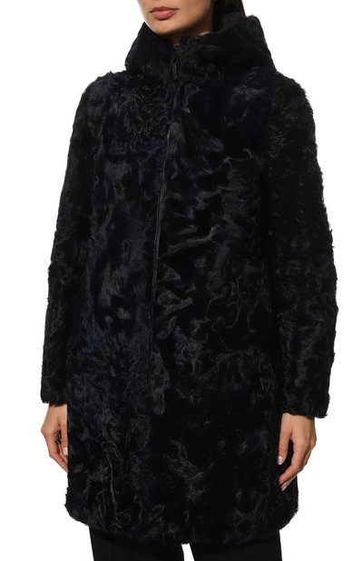Двусторонняя шуба GIORGIO ARMANI темно-синего цвета по цене 584000 руб., арт. 1AL05P/1AP21, фото 3 Двусторонняя шуба GIORGIO ARMANI, арт. 1AL05P/1AP21, фото 3