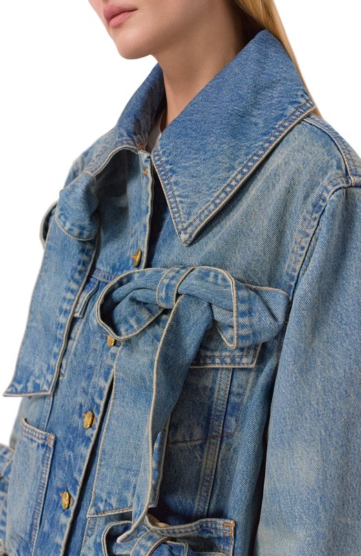 Джинсовая куртка Ganni A1010057 Синий  A1010057 Фото 5