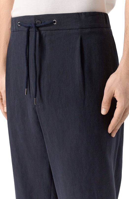 Льняные брюки Giorgio Armani GM001625/TE10954 Синий  GM001625/TE10954 Фото 5