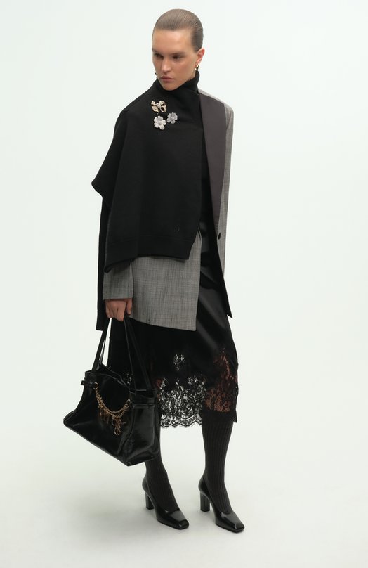 Шерстяной пуловер Dolce & Gabbana FXY19Z/JCVXN Чёрный  FXY19Z/JCVXN Фото 6