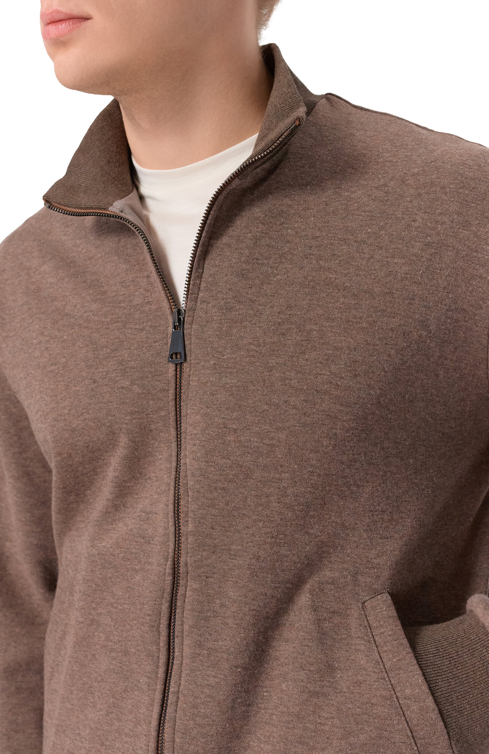 Толстовка из хлопка и кашемира ANDREA CAMPAGNA, арт. ZIP/LB1630, фото 5