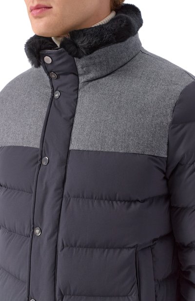 Пуховик с воротником из кролика HETREGO, арт. 8P512R/B0RIS, фото 5