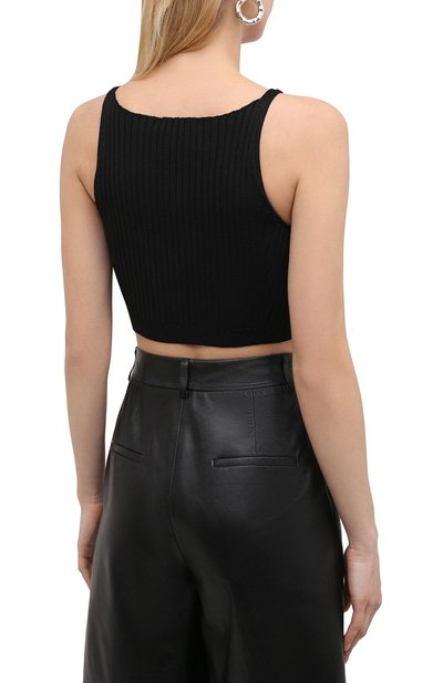 Топ из вискозы BALMAIN черного цвета по цене 58550 руб., арт. VF0AA060/K252, фото 4 Топ из вискозы BALMAIN, арт. VF0AA060/K252, фото 4
