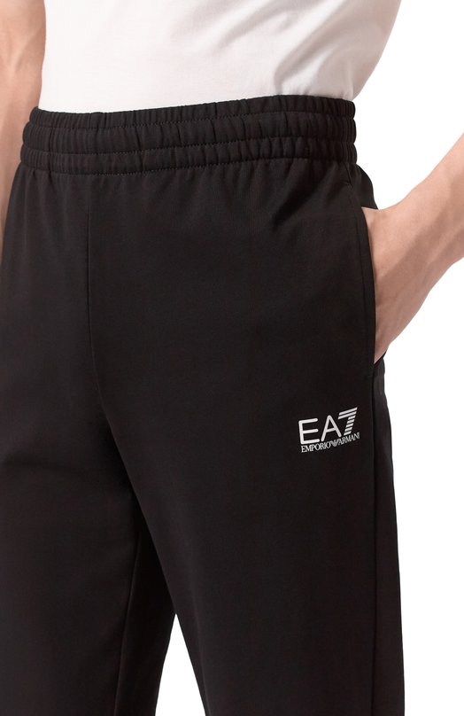 Хлопковые брюки EA7 8NPP65/PJVRZ Чёрный  8NPP65/PJVRZ Фото 5