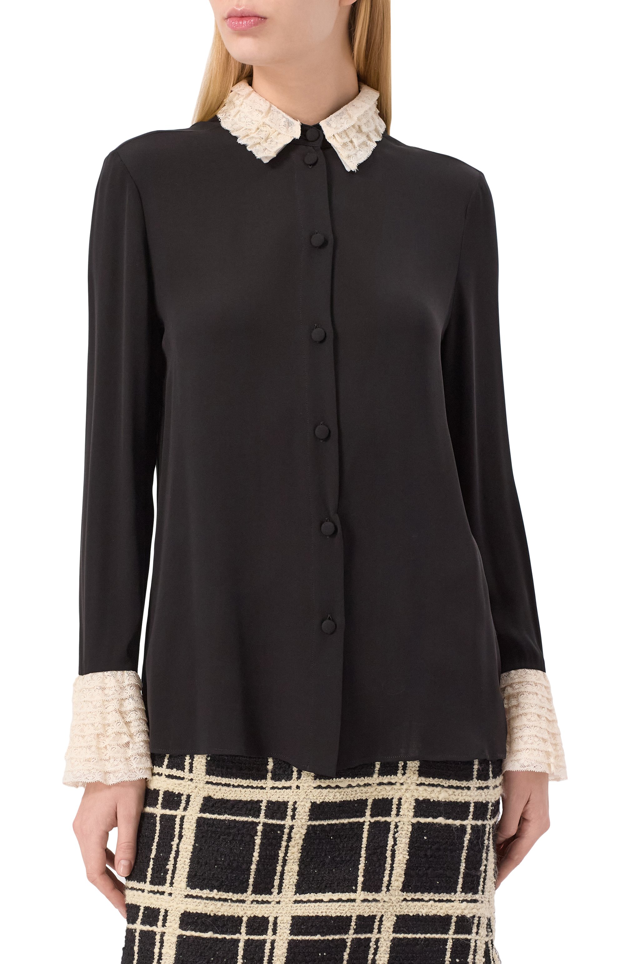 Шелковая блузка VALENTINO, арт. 6B3AB7321MH, фото 3