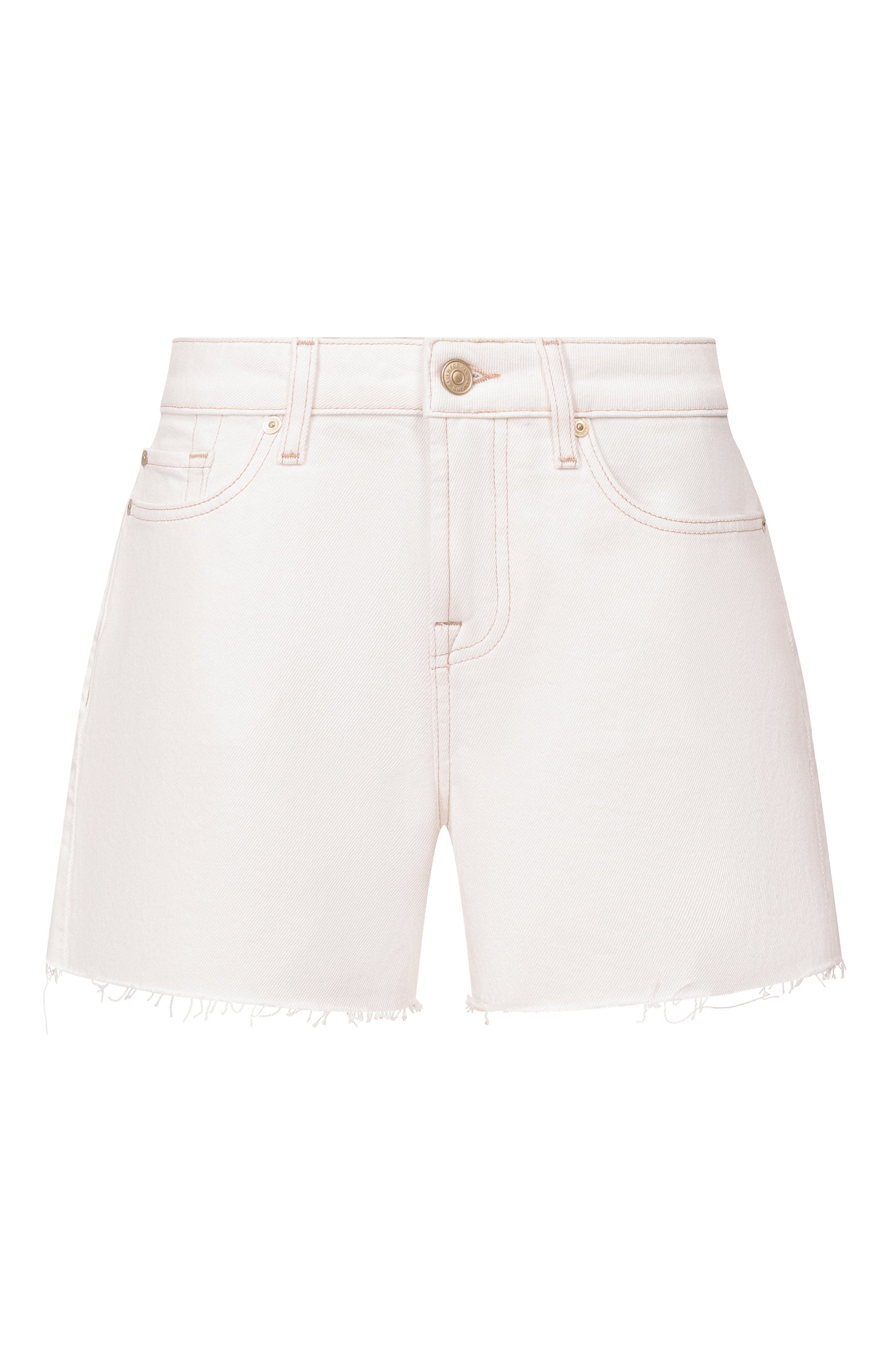 Джинсовые шорты monroe 7 FOR ALL MANKIND белого цвета по цене 21300 руб., арт. 7U900D52-MKY, фото 1 Джинсовые шорты monroe 7 FOR ALL MANKIND, арт. 7U900D52-MKY, фото 1