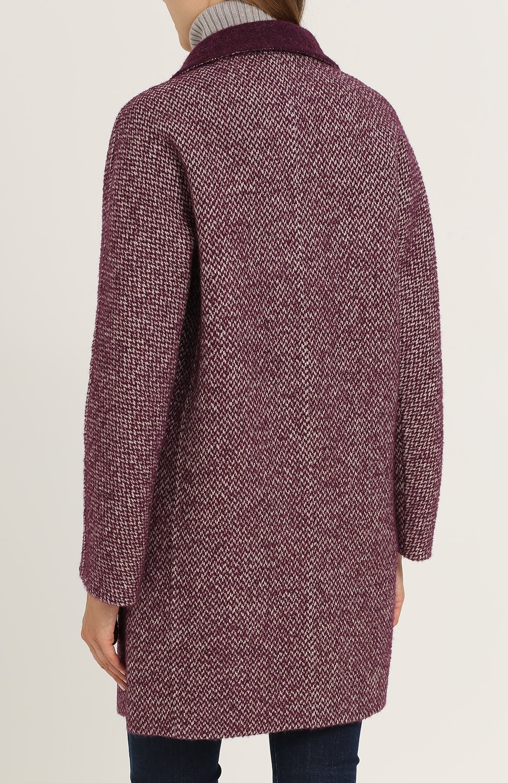 Шерстяное пальто с кожаным поясом LORO PIANA, арт. FAG3295, фото 4