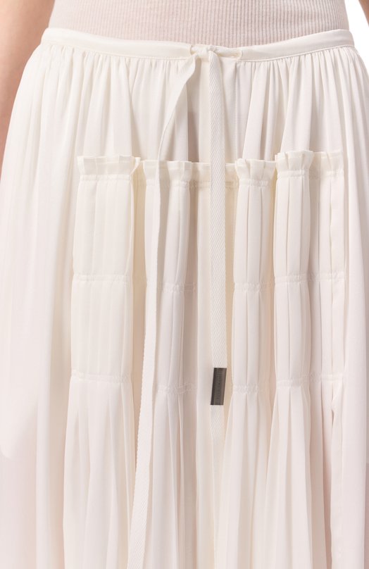 Шелковая юбка Ann Demeulemeester B0012795/FA624 Белый  B0012795/FA624 Фото 5
