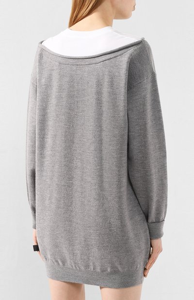 Шерстяное платье ALEXANDERWANG.T серого цвета по цене 55950 руб., арт. 4KC1206073, фото 4 Шерстяное платье ALEXANDERWANG.T, арт. 4KC1206073, фото 4