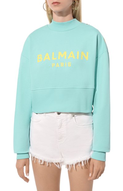 Хлопковый свитшот BALMAIN, арт. DF1J0040/BB02, фото 3