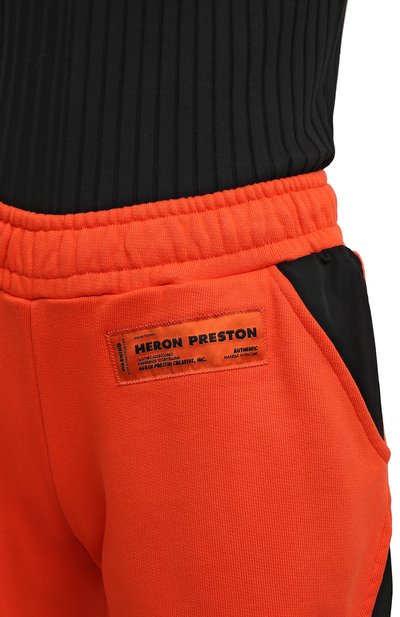 Хлопковые шорты HERON PRESTON оранжевого цвета по цене 24100 руб., арт. HWCI003S22JER0012201, фото 5 Хлопковые шорты HERON PRESTON, арт. HWCI003S22JER0012201, фото 5