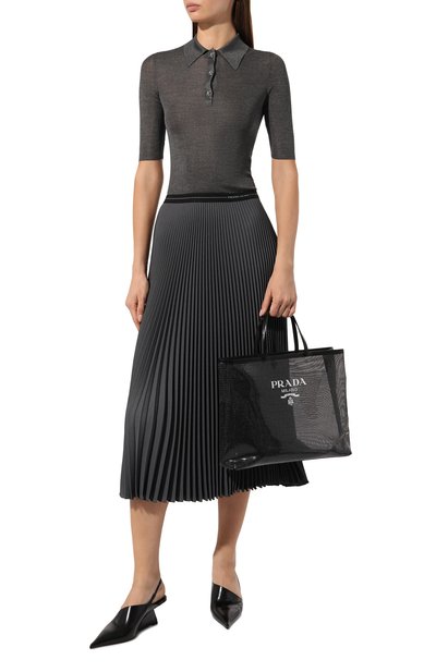 Шелковое поло PRADA, арт. P24I1L-1Y82-F0480-212, фото 2