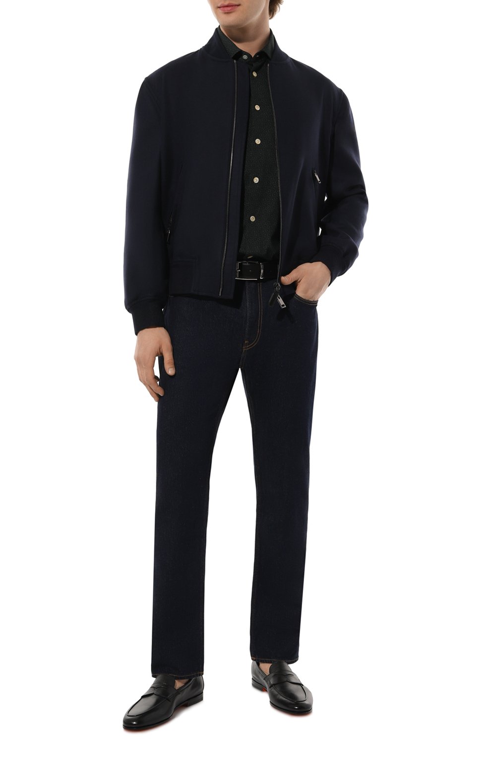 Шерстяной бомбер BRIONI темно-синего цвета по цене 361000 руб., арт. SLTS0L/PBA40, фото 2 Шерстяной бомбер BRIONI, арт. SLTS0L/PBA40, фото 2