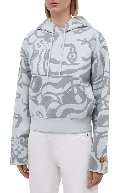 Хлопковое худи KENZO светло-зеленого цвета по цене 46100 руб., арт. FB52SW7834MY, фото 3 Хлопковое худи KENZO, арт. FB52SW7834MY, фото 3