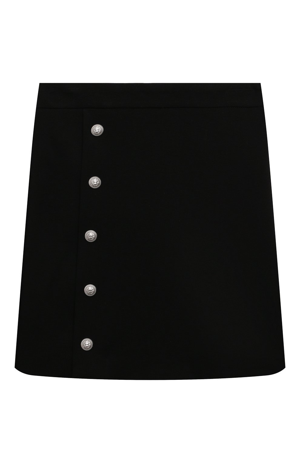 Юбка из вискозы BALMAIN черного цвета по цене 27600 руб., арт. BV7A34, фото 1 Юбка из вискозы BALMAIN, арт. BV7A34, фото 1